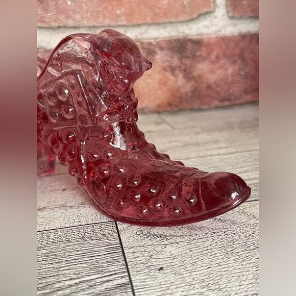 Fenton glass slipper Raspberry Pink - Picture 7 of 13